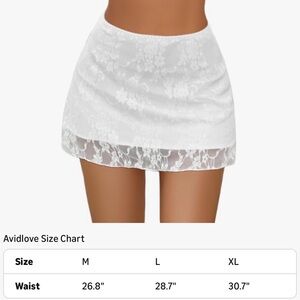 White Lace Mini Skirt